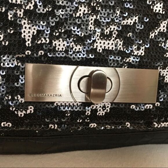 BCBGMaxAzria Vintage Brown Leather Sequin Mini Crossbody Shoulder Bag - Picture 3 of 8